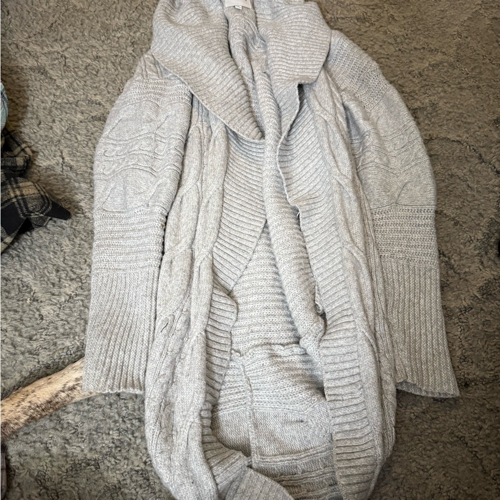 Pink Rose Light Gray Women's Cardigan